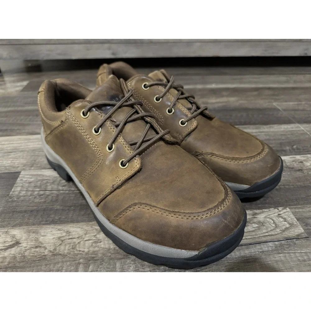 Duluth Trading Co 61512 Men's‎ 10 Wide Brown Wild Boar Oxford Leather Shoes